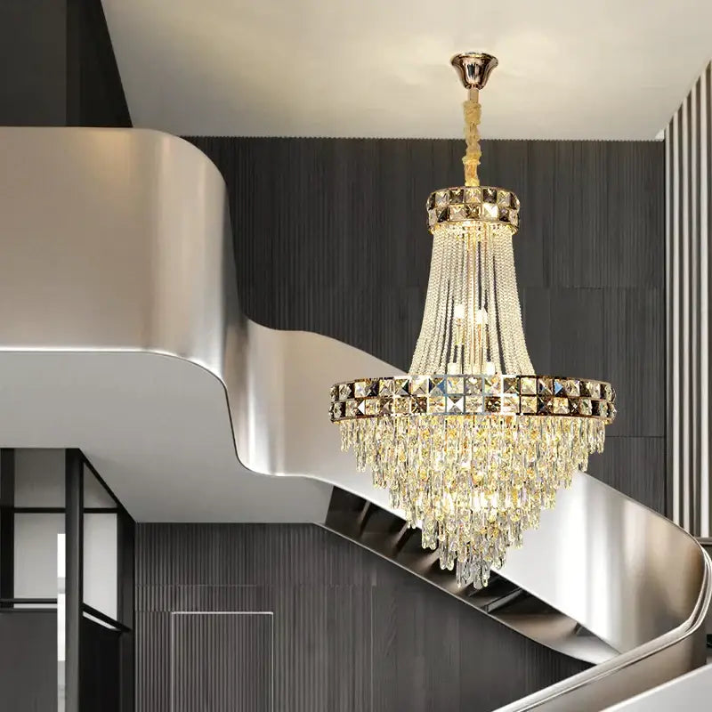 Gold Crystal Chandelier Up To 180cm Tall