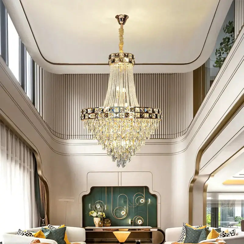 Gold Crystal Chandelier Up To 180cm Tall