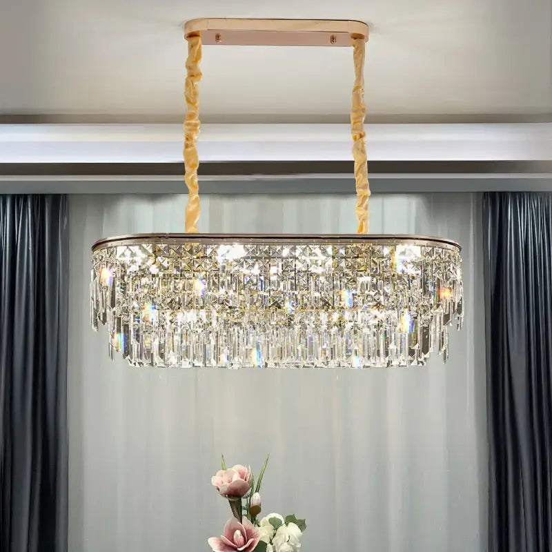 Gold Crystal LED 95cm Opulent Chandelier