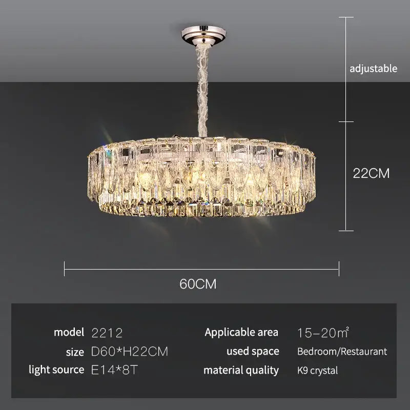 Gold Crystal Ring 35cm Chandelier