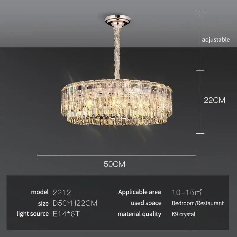 Gold Crystal Ring 35cm Chandelier
