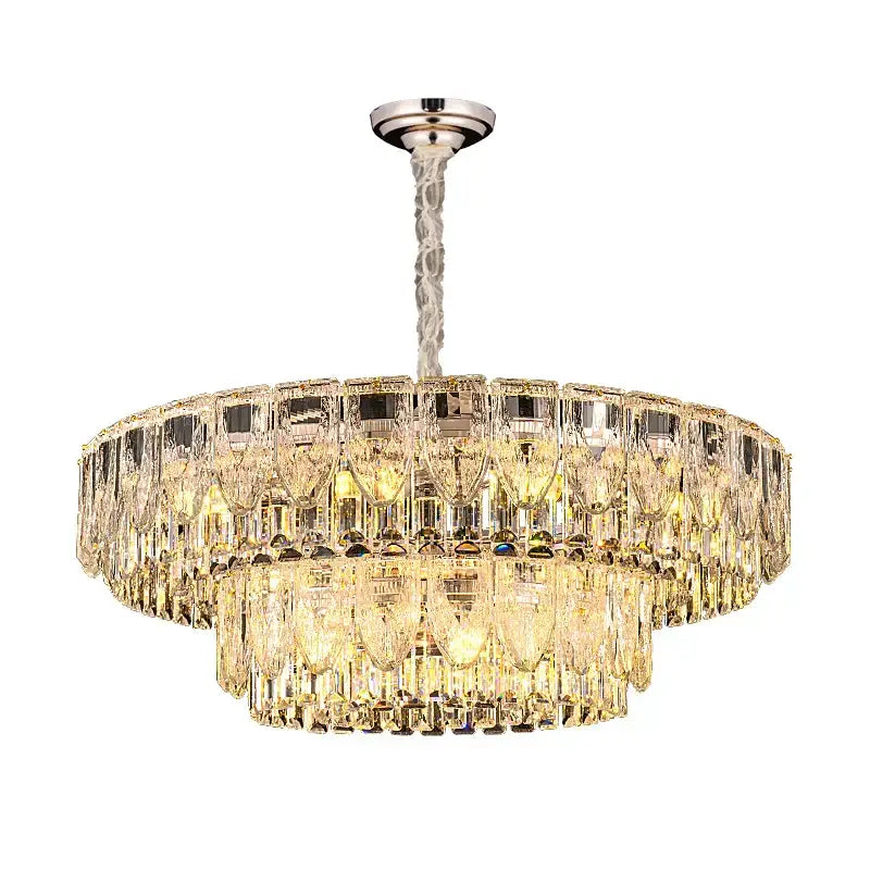 Gold Crystal Ring 35cm Chandelier