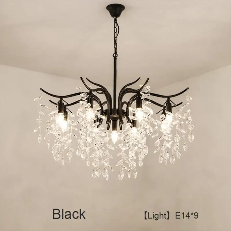 Gold Crystal LED Chandelier 4 To 13 Lights