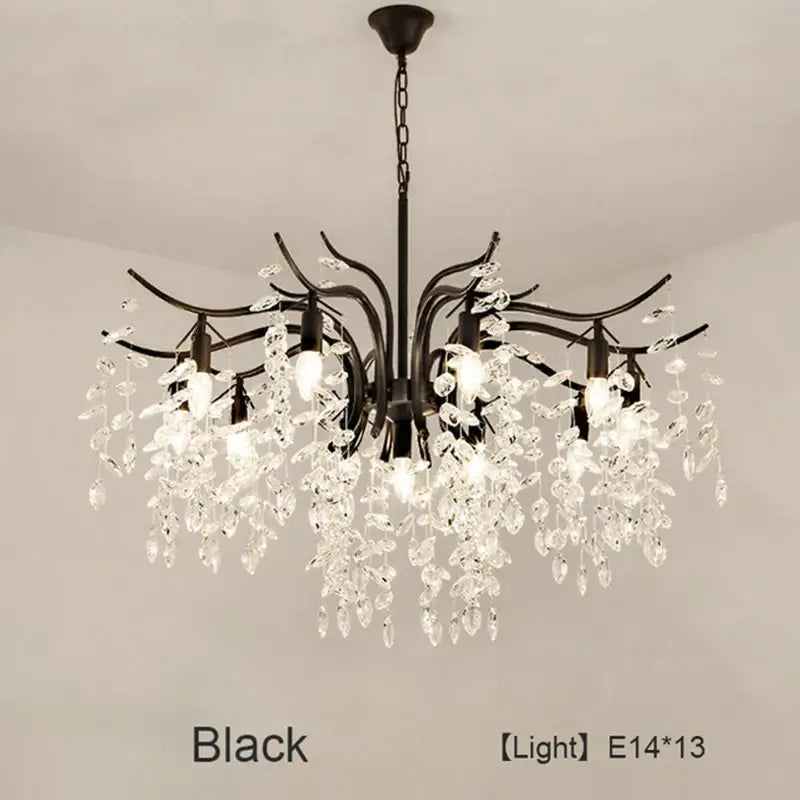 Gold Crystal LED Chandelier 4 To 13 Lights