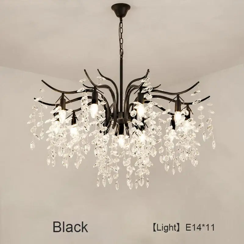 Gold Crystal LED Chandelier 4 To 13 Lights