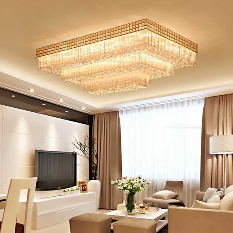 Gold LED Crystal Chandelier