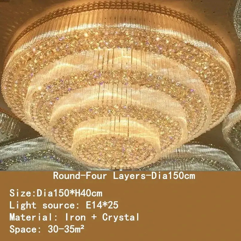 Gold LED Crystal Chandelier