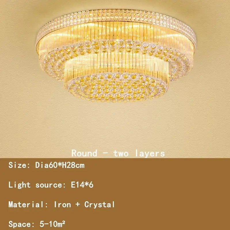 Gold LED Crystal Chandelier