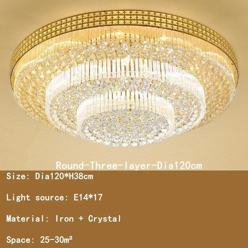 Gold LED Crystal Chandelier