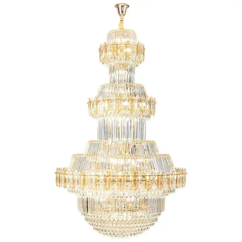 Gold Crystal Living Chandelier XL High-Ceiling