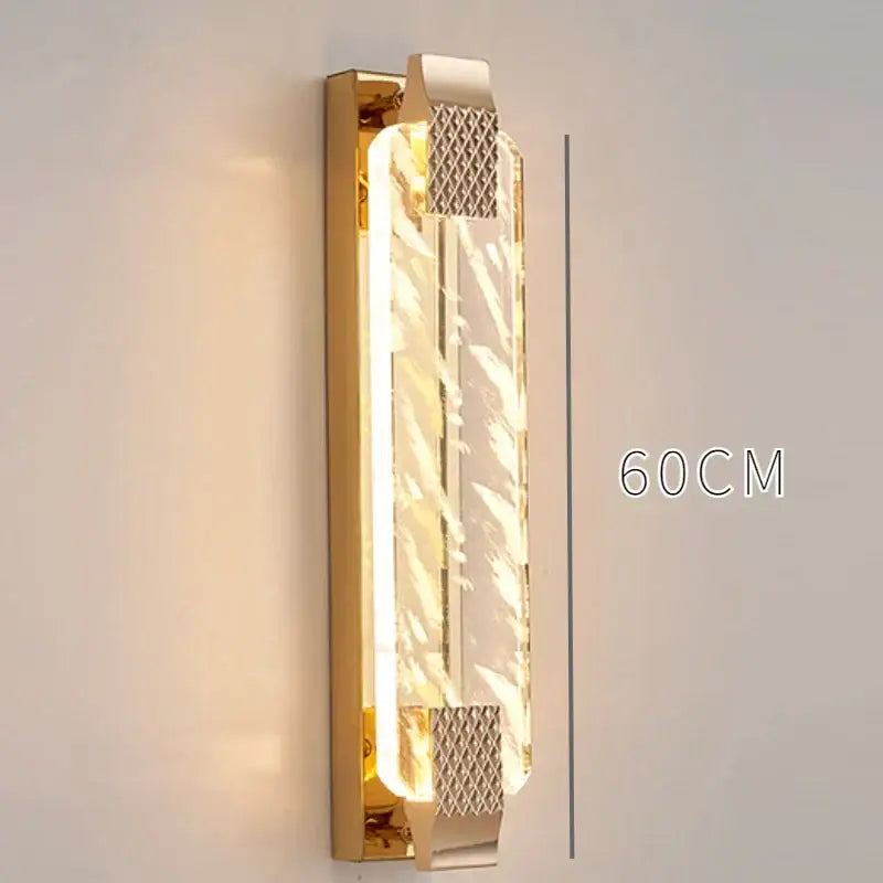 Gold Rectangular Wall Lamp 60x10cm 3-Color