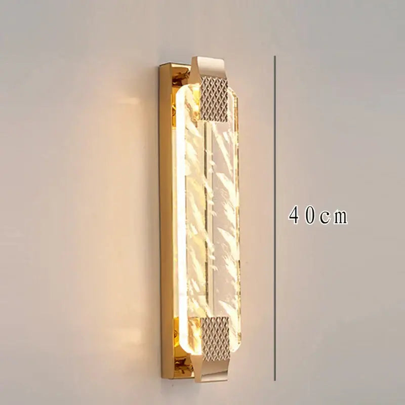 Gold Rectangular Wall Lamp 60x10cm 3-Color