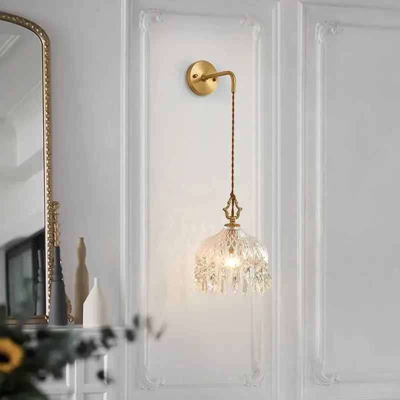 Gold Crystal French Wall Sconce