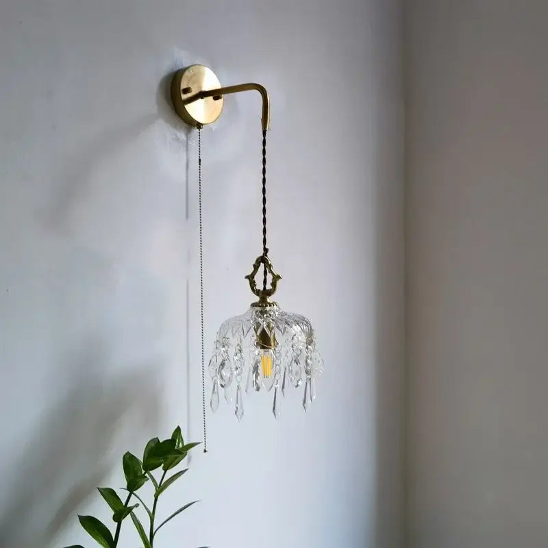 Gold Crystal French Wall Sconce