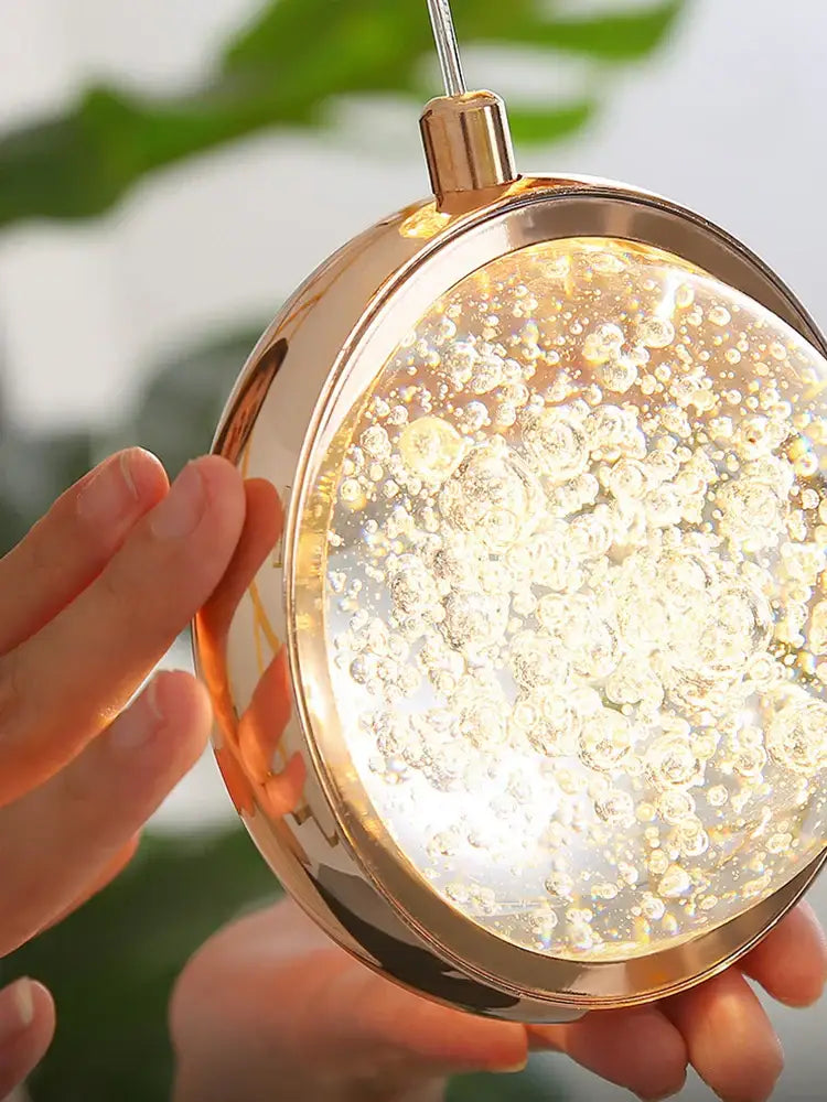 Crystal Ball LED Stair Chandelier