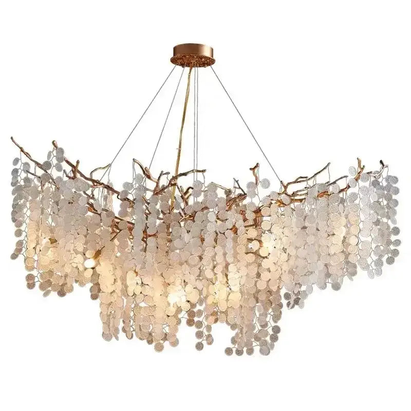 Golden Crystal Grapes Chandelier