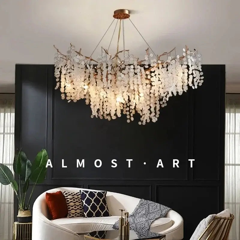 Golden Crystal Grapes Chandelier