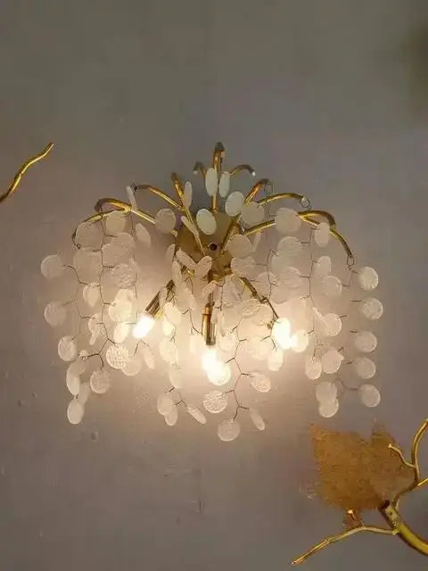 Golden Crystal Grapes Chandelier