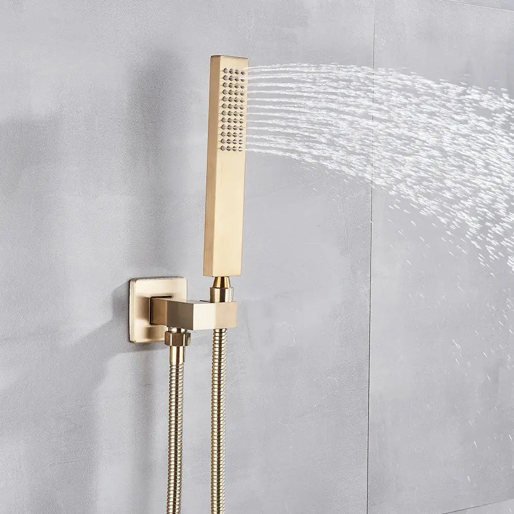 Golden Hammered Shower Faucet