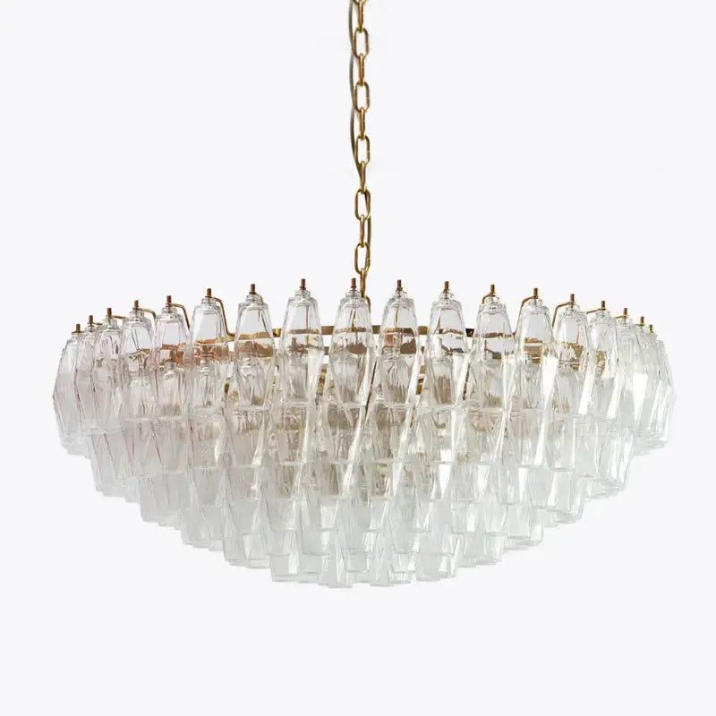 Gray Crystal Glass Chandelier