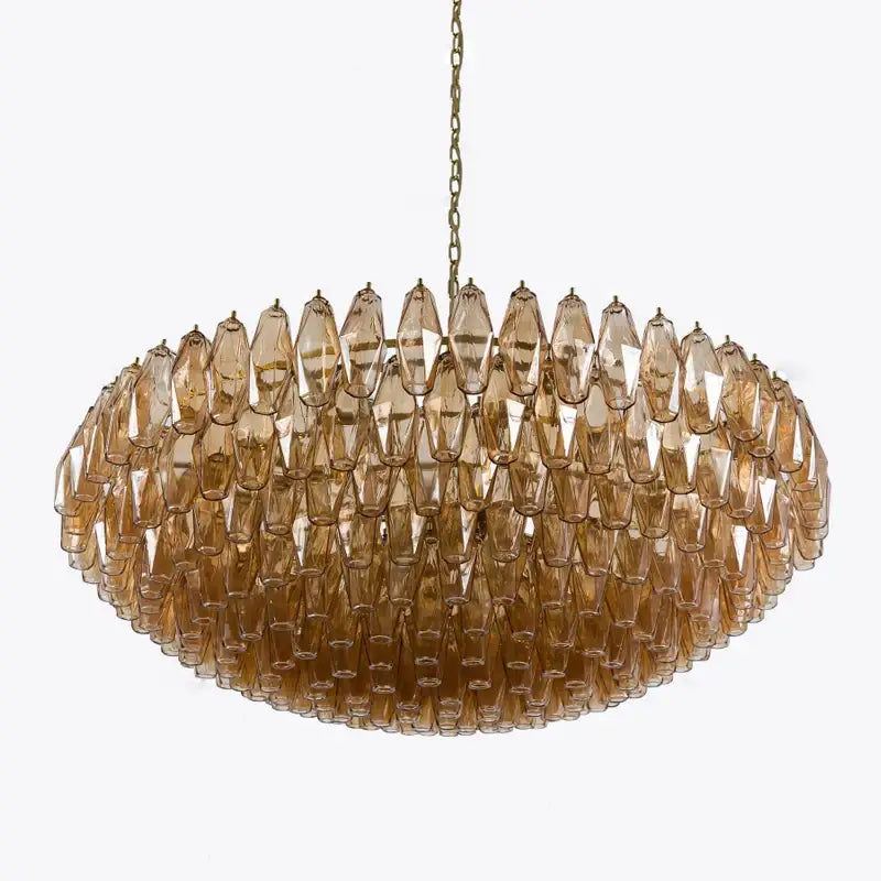 Gray Crystal Glass Chandelier