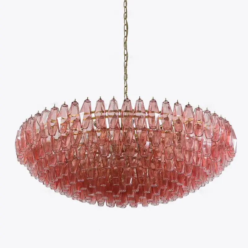 Gray Crystal Glass Chandelier