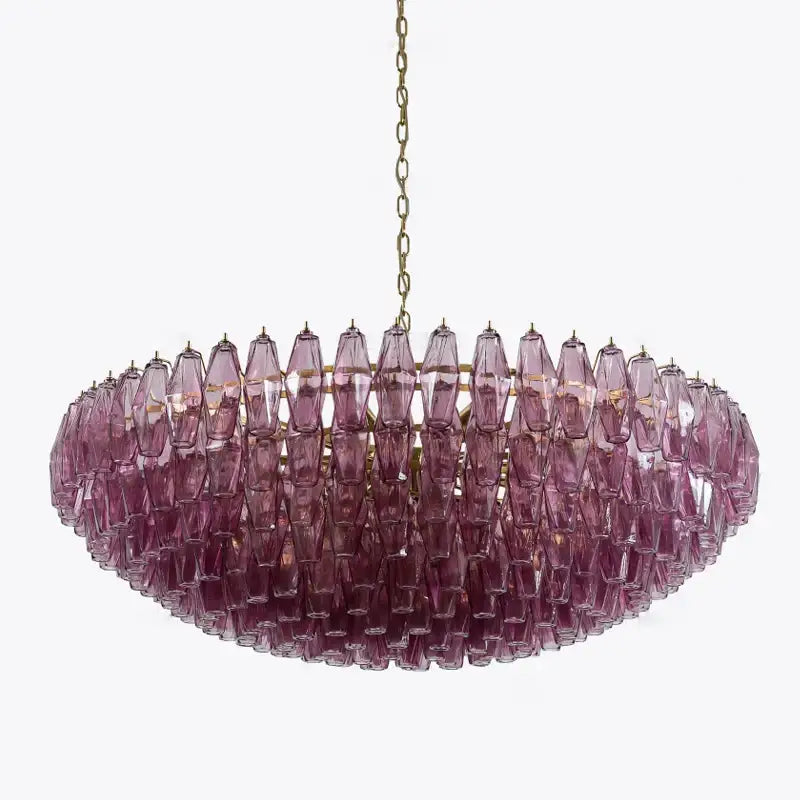 Gray Crystal Glass Chandelier