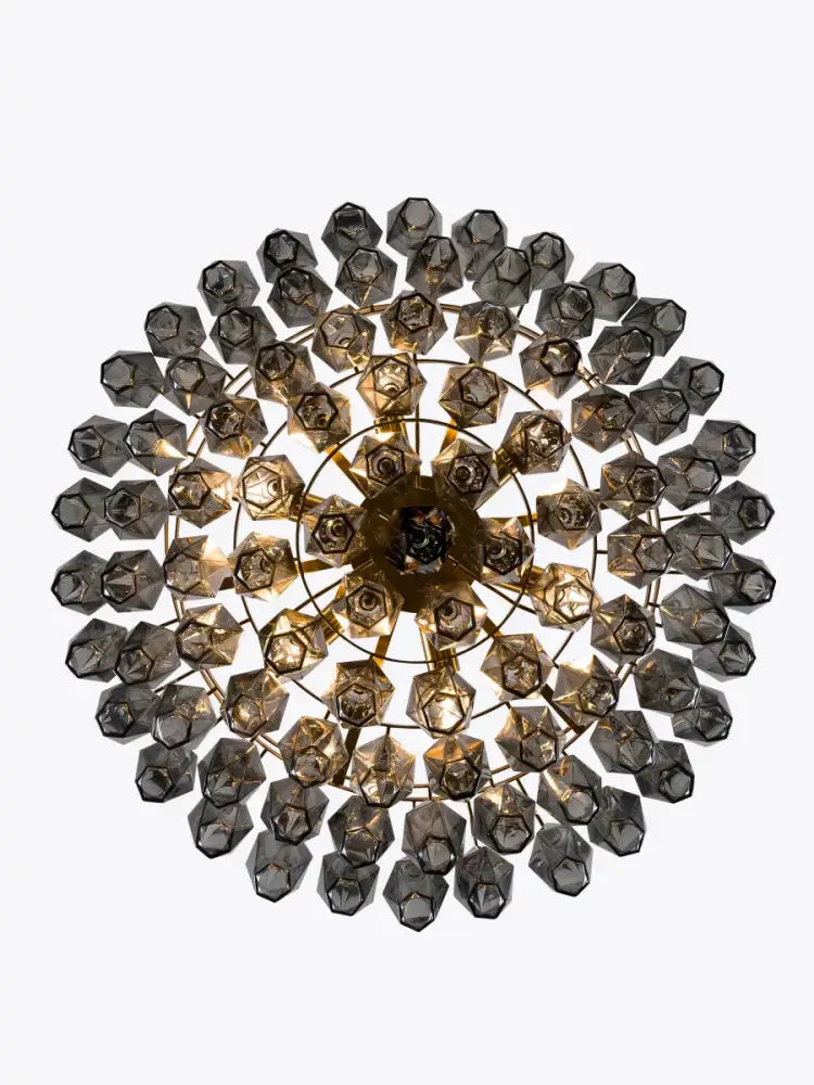 Gray Crystal Glass Chandelier
