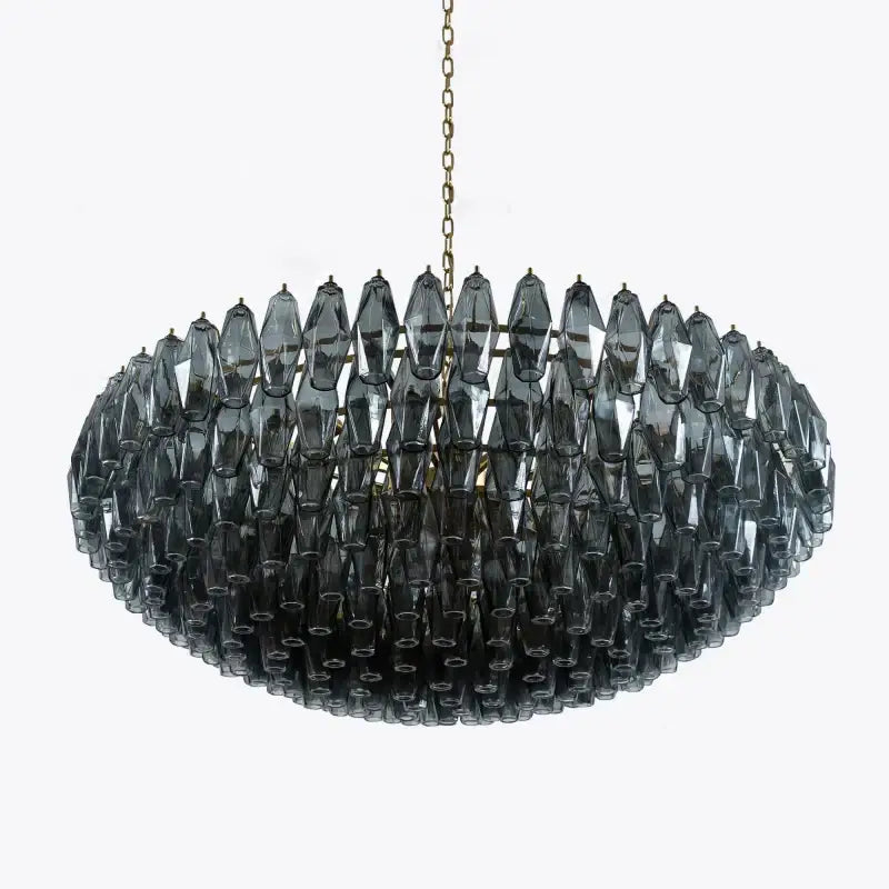 Gray Crystal Glass Chandelier