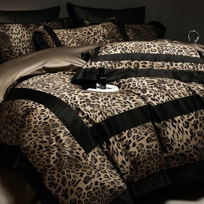Leopard Satin Bedding Set