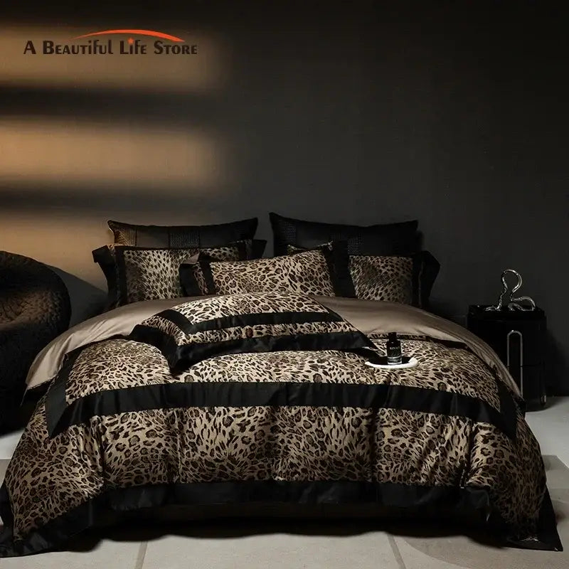 Leopard Satin Bedding Set
