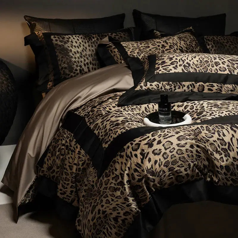 Leopard Satin Bedding Set