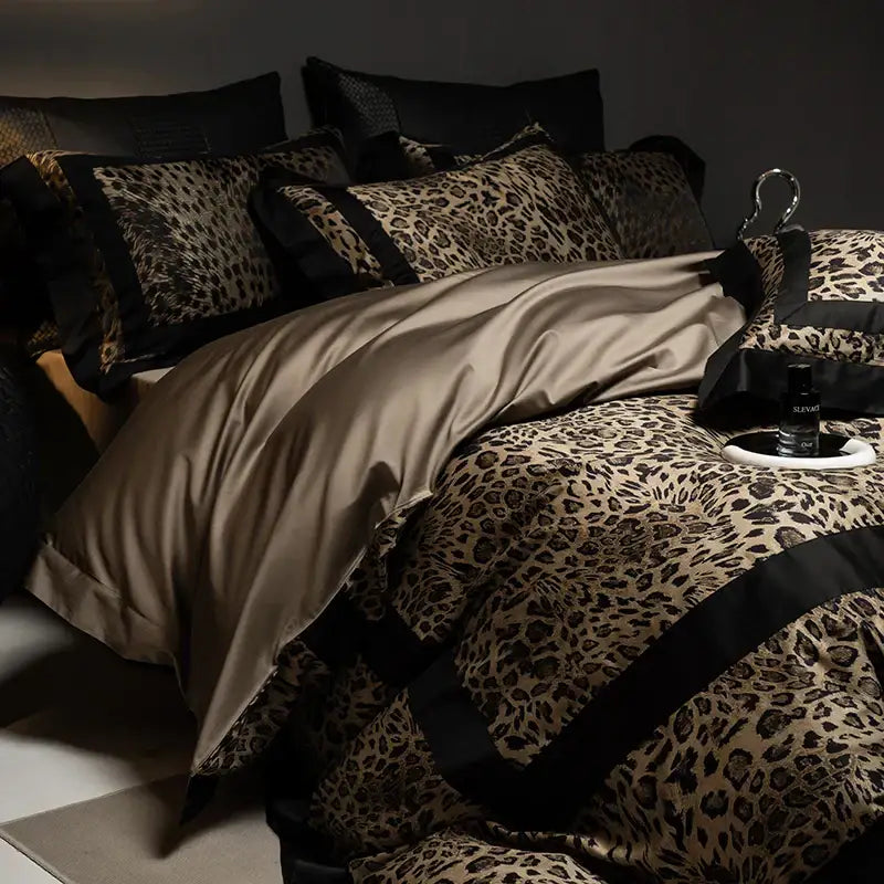 Leopard Satin Bedding Set