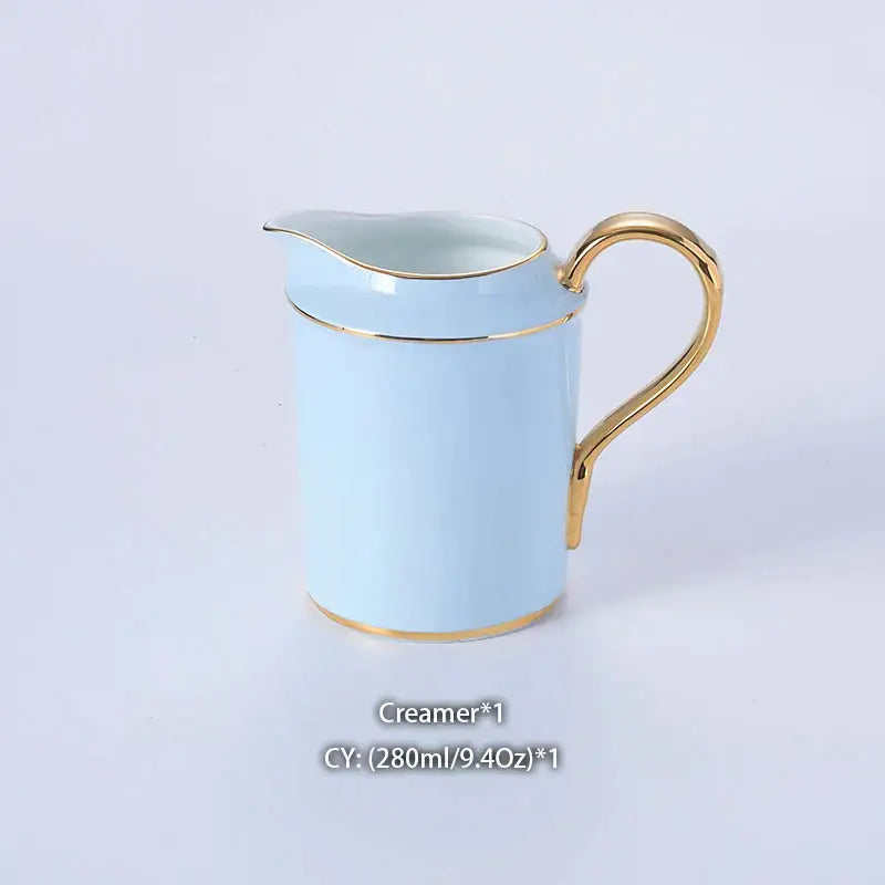 Blue Bone China Coffee Set