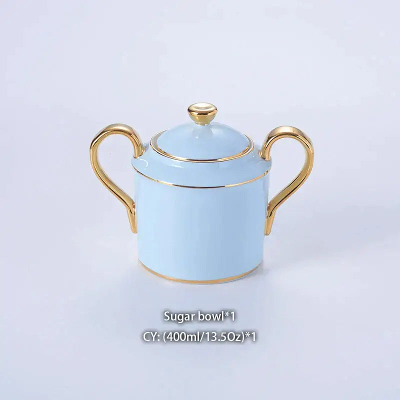 Blue Bone China Coffee Set