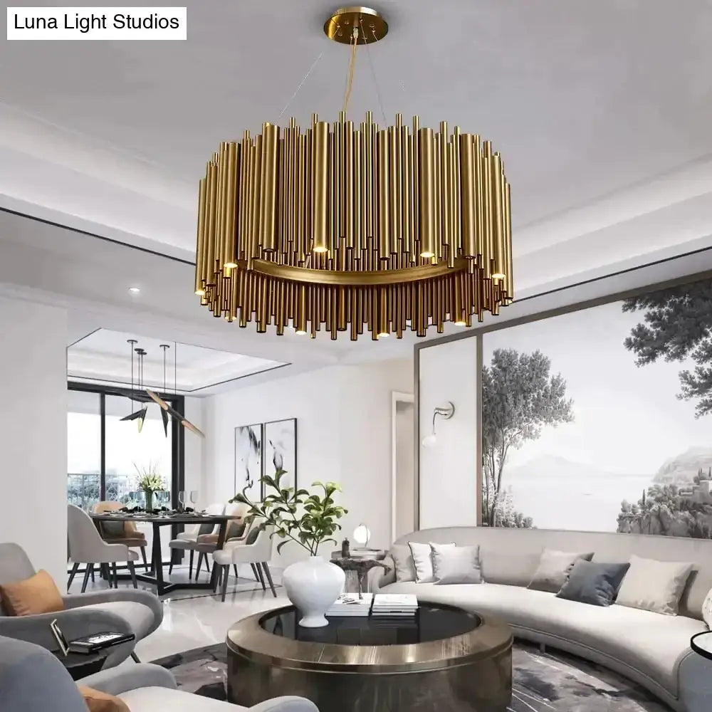 Round Gold Chandelier Pendant