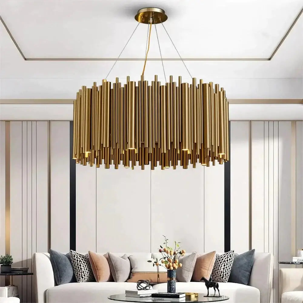 Round Gold Chandelier Pendant