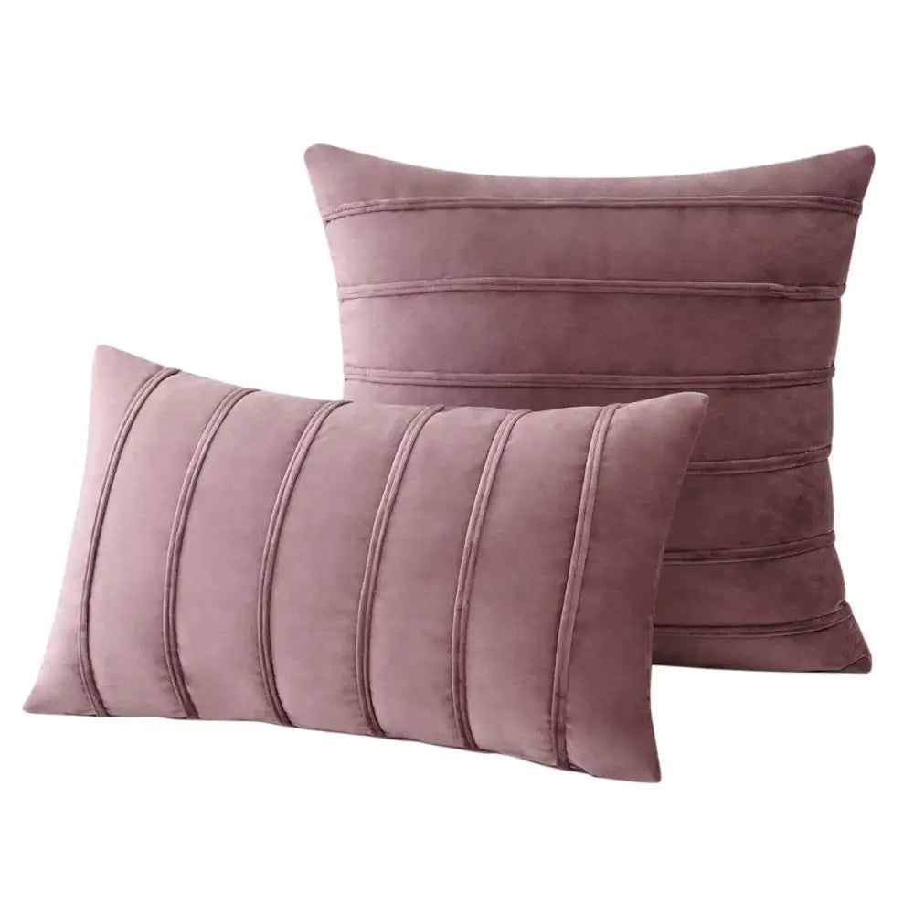 Blue Velvet Stripe Pillows