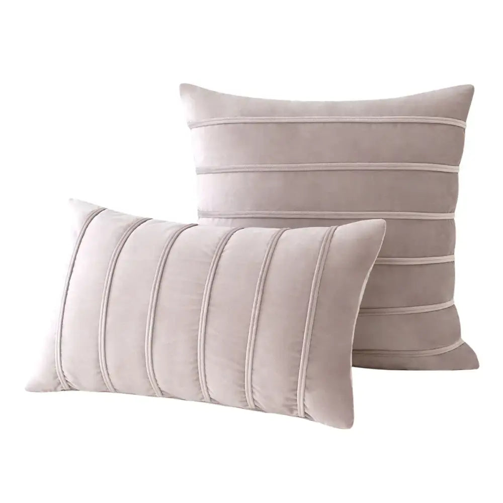 Blue Velvet Stripe Pillows