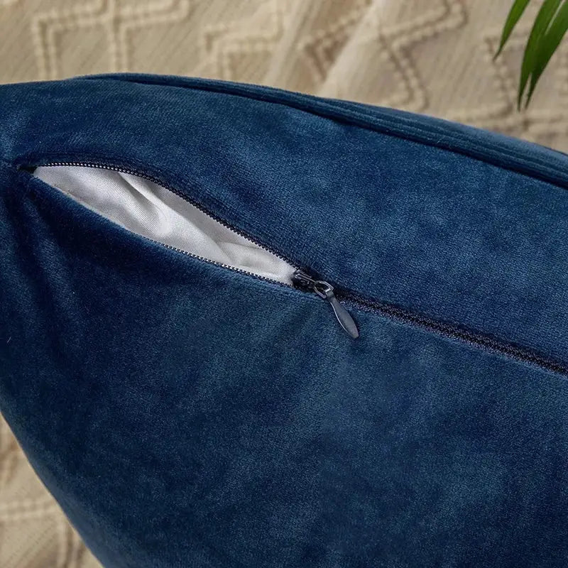 Blue Velvet Stripe Pillows