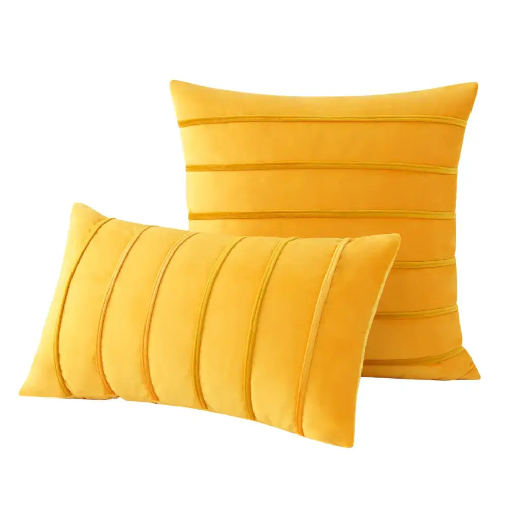 Blue Velvet Stripe Pillows