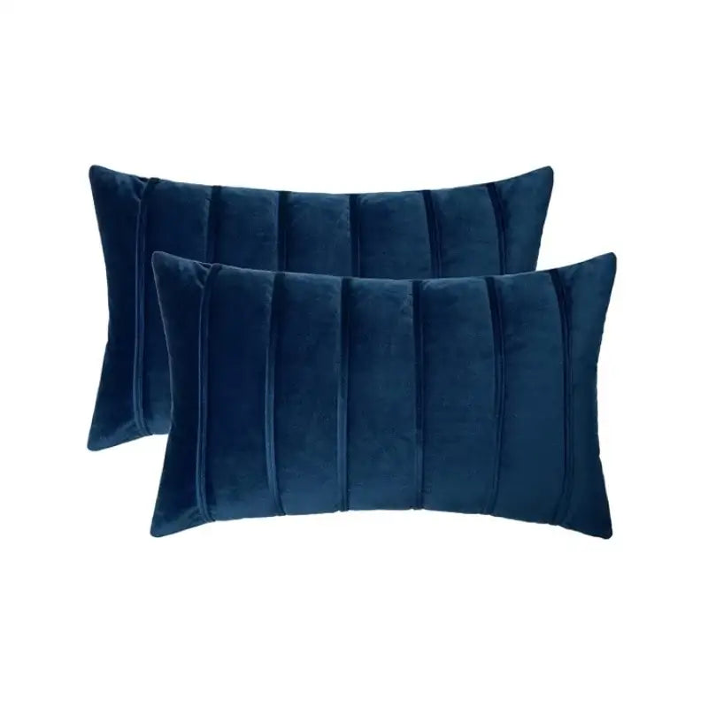 Blue Velvet Stripe Pillows