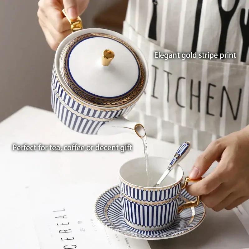 Red Gold Porcelain Coffee Set