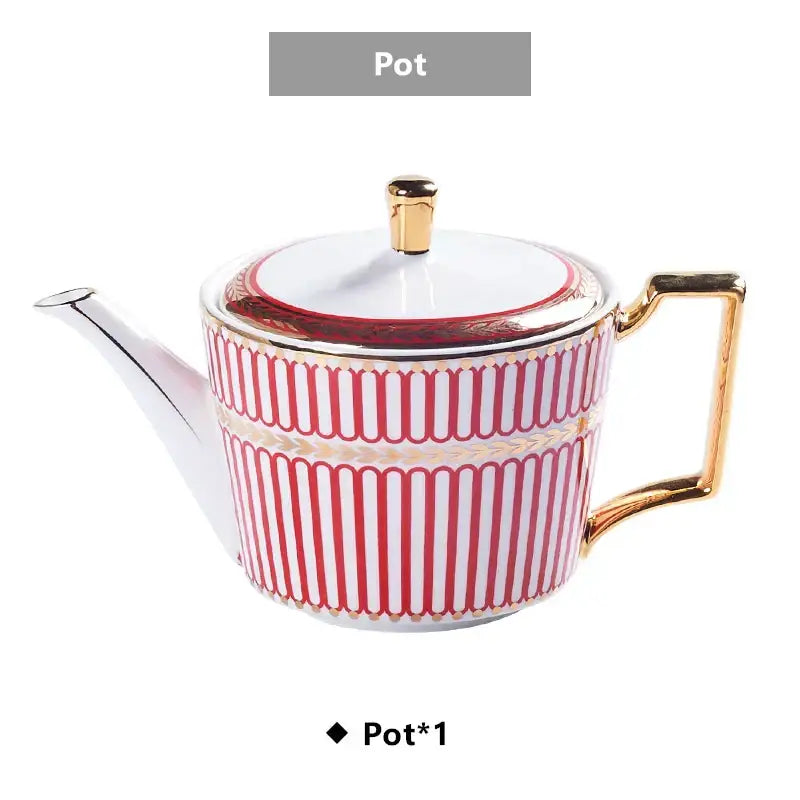 Red Gold Porcelain Coffee Set