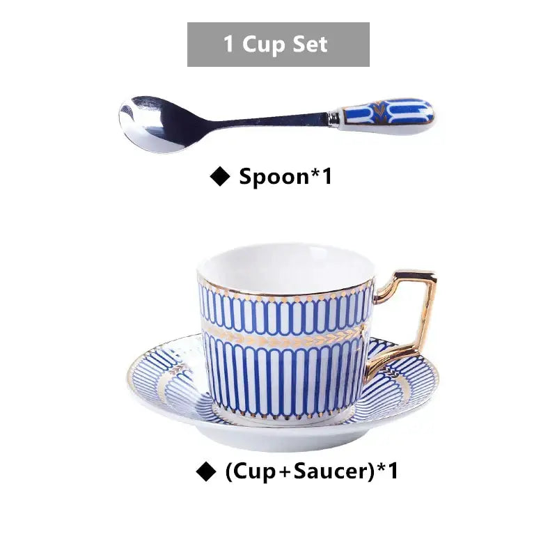 Red Gold Porcelain Coffee Set
