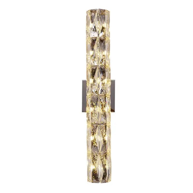 Silver Crystal Bedroom Wall Sconce