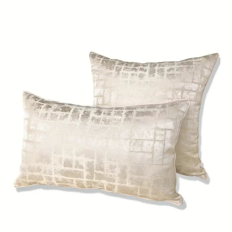 Silver Quilted Cushion Cover