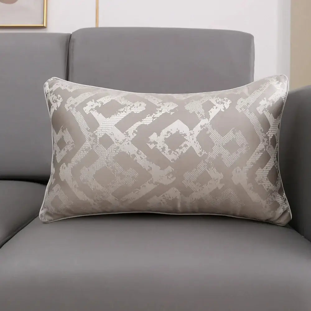 Silver Quilted Cushion Cover