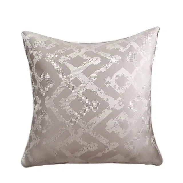 Silver Quilted Cushion Cover