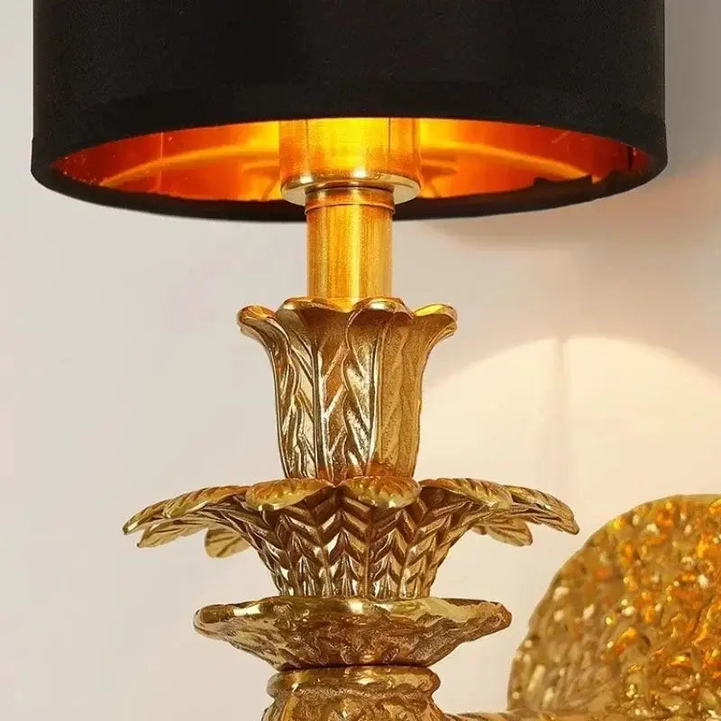 Gold Black Copper 73cm Wall Sconce